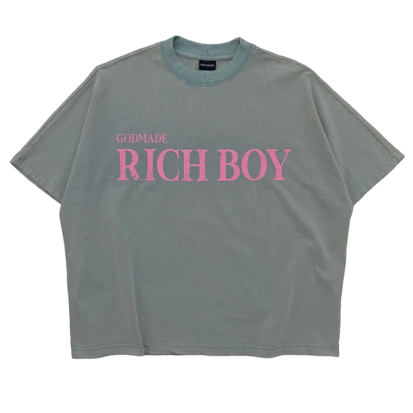 GODMADE RICH BOY TEE - WASHED GREEN