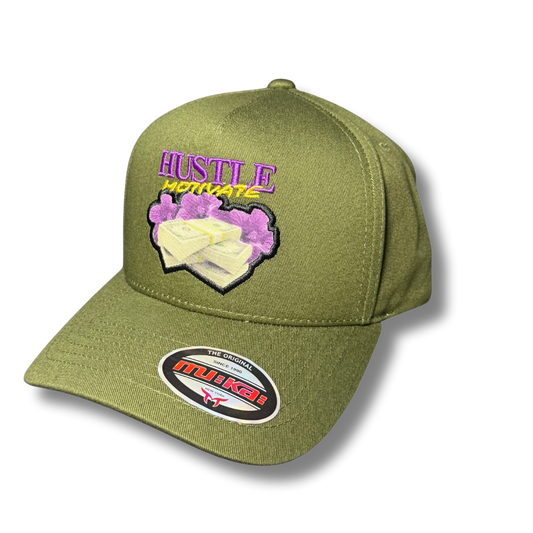 HUSTLE SNAPBACK - OLIVE