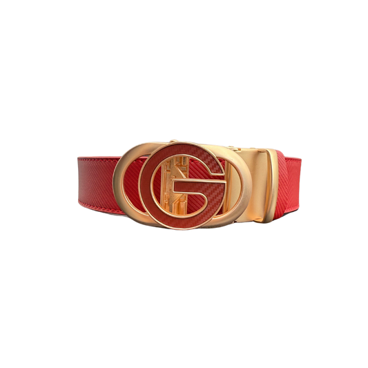 DIOZA - RED SOLID LEATHER BELT