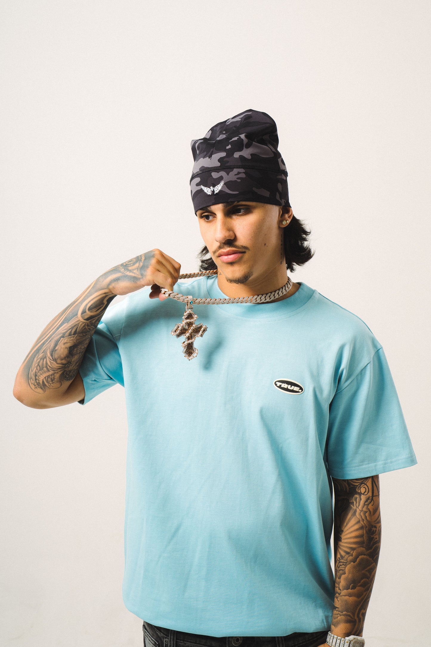 TRUE MOONLIGHT TEE - PASTEL BLUE