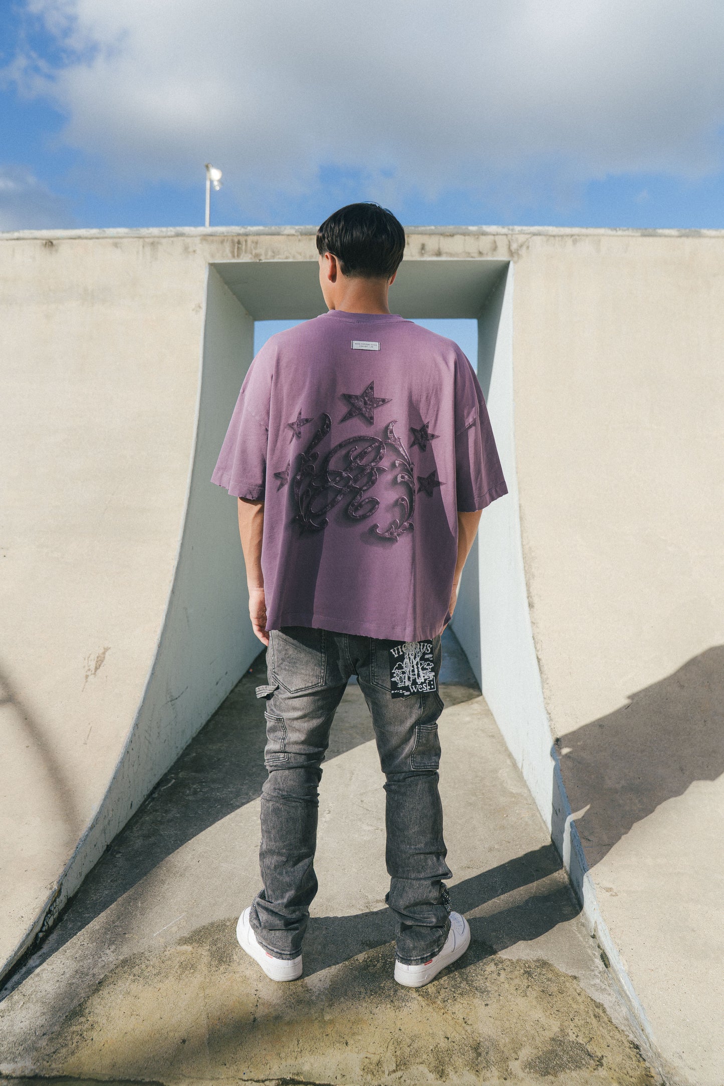 PURE RUSTIC TEE - WASHED PURPLE