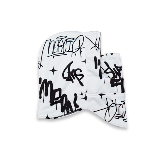 MERCI GRAFFITI MASK - WHITE / BLACK