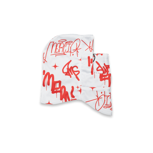 MERCI GRAFFITI MASK - RED / WHITE