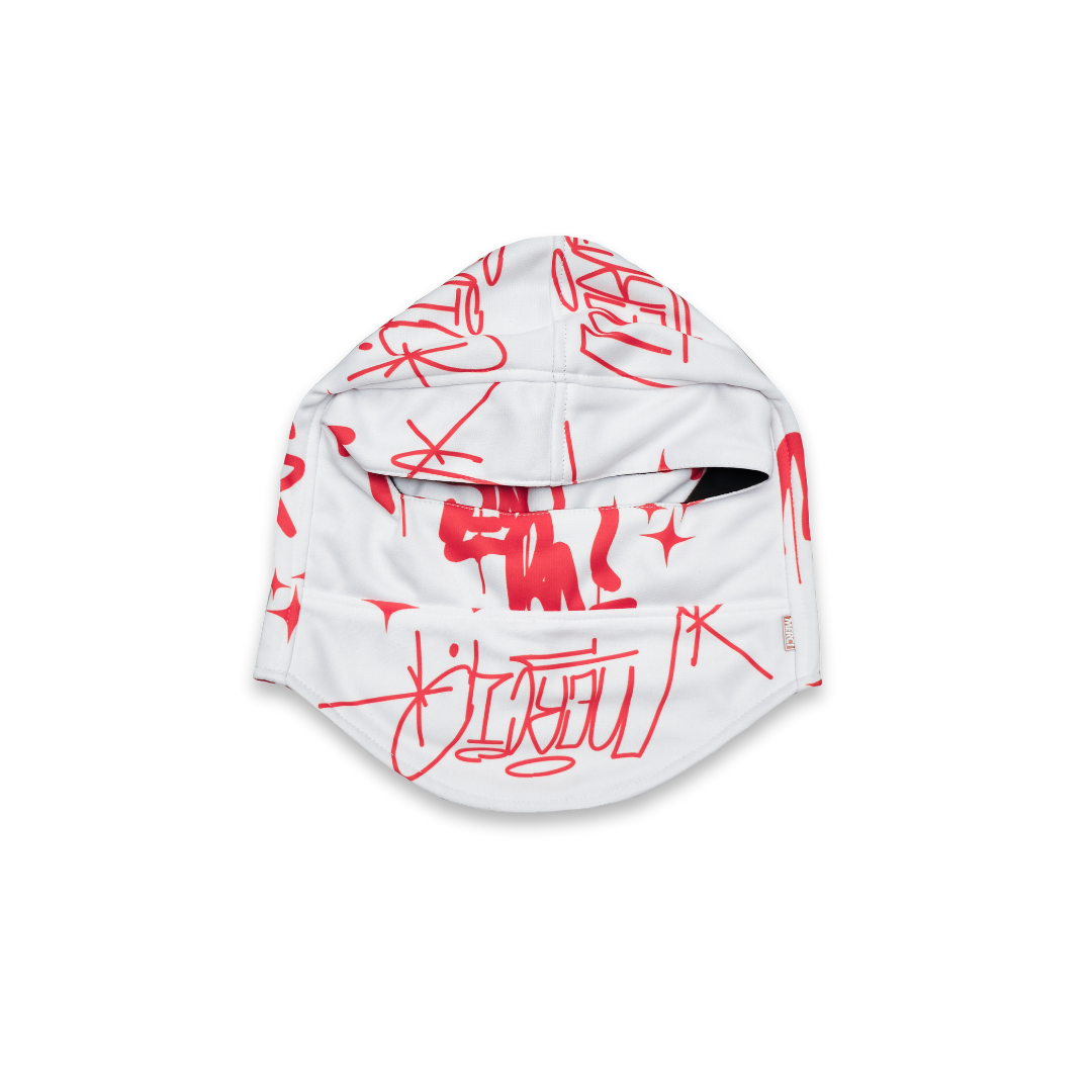 MERCI GRAFFITI MASK - RED / WHITE