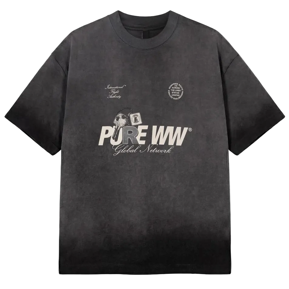 PURE ATL WASHED TEE - BLACK
