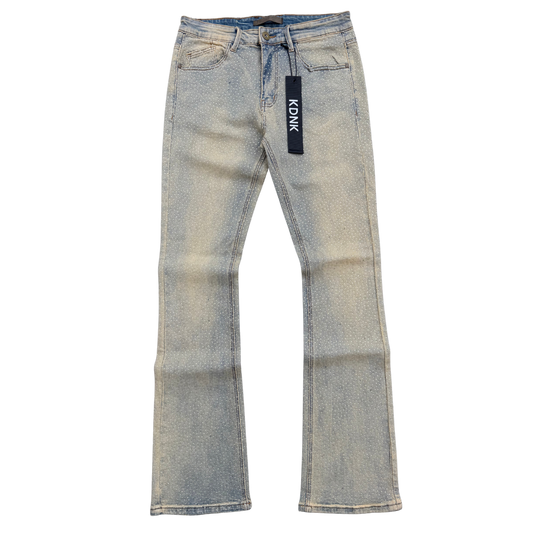 KDNK RHINESTONE JEANS - VINTAGE WASH