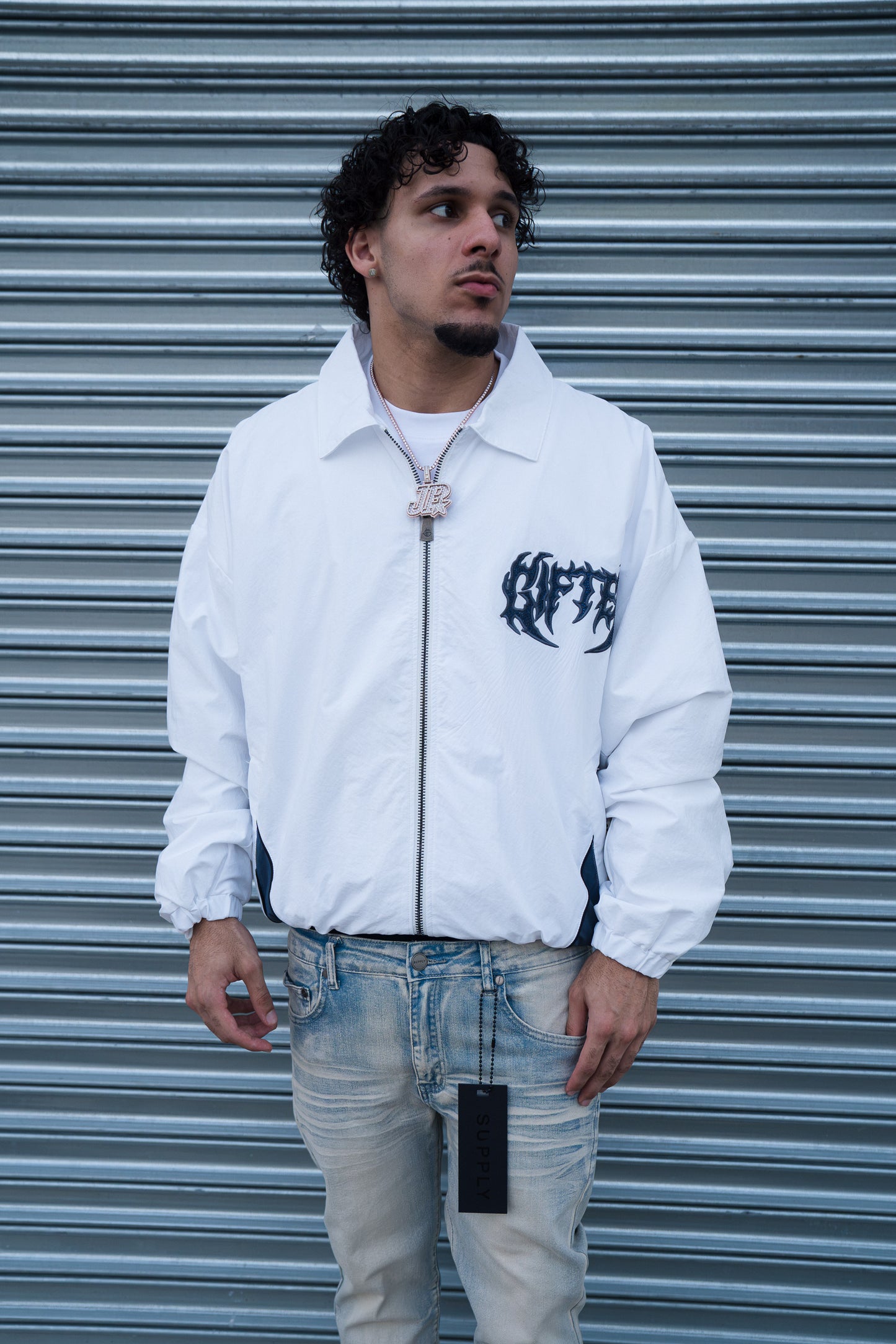 GFTD TRACK JACKET - WHITE