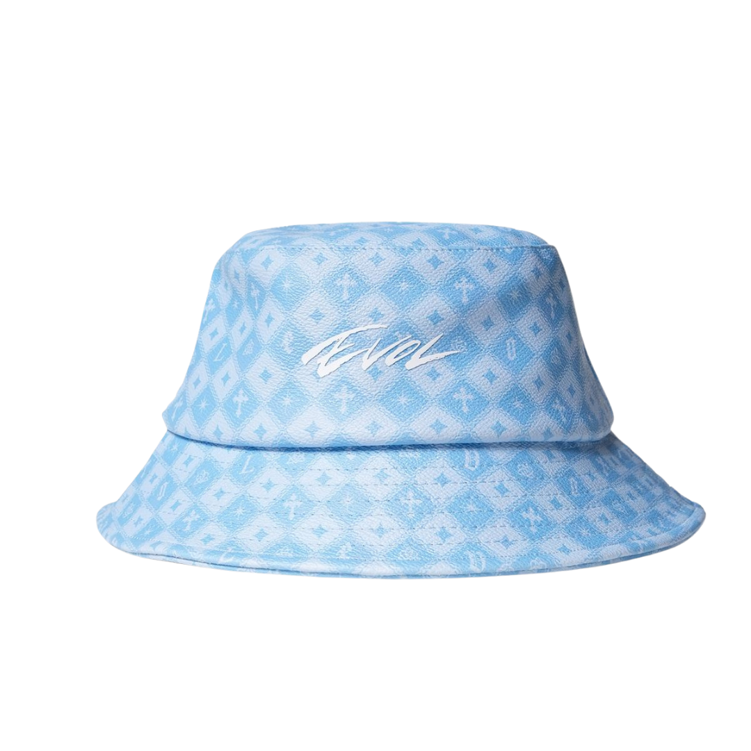 EVOL LEATHER BUCKET HAT - BLUE