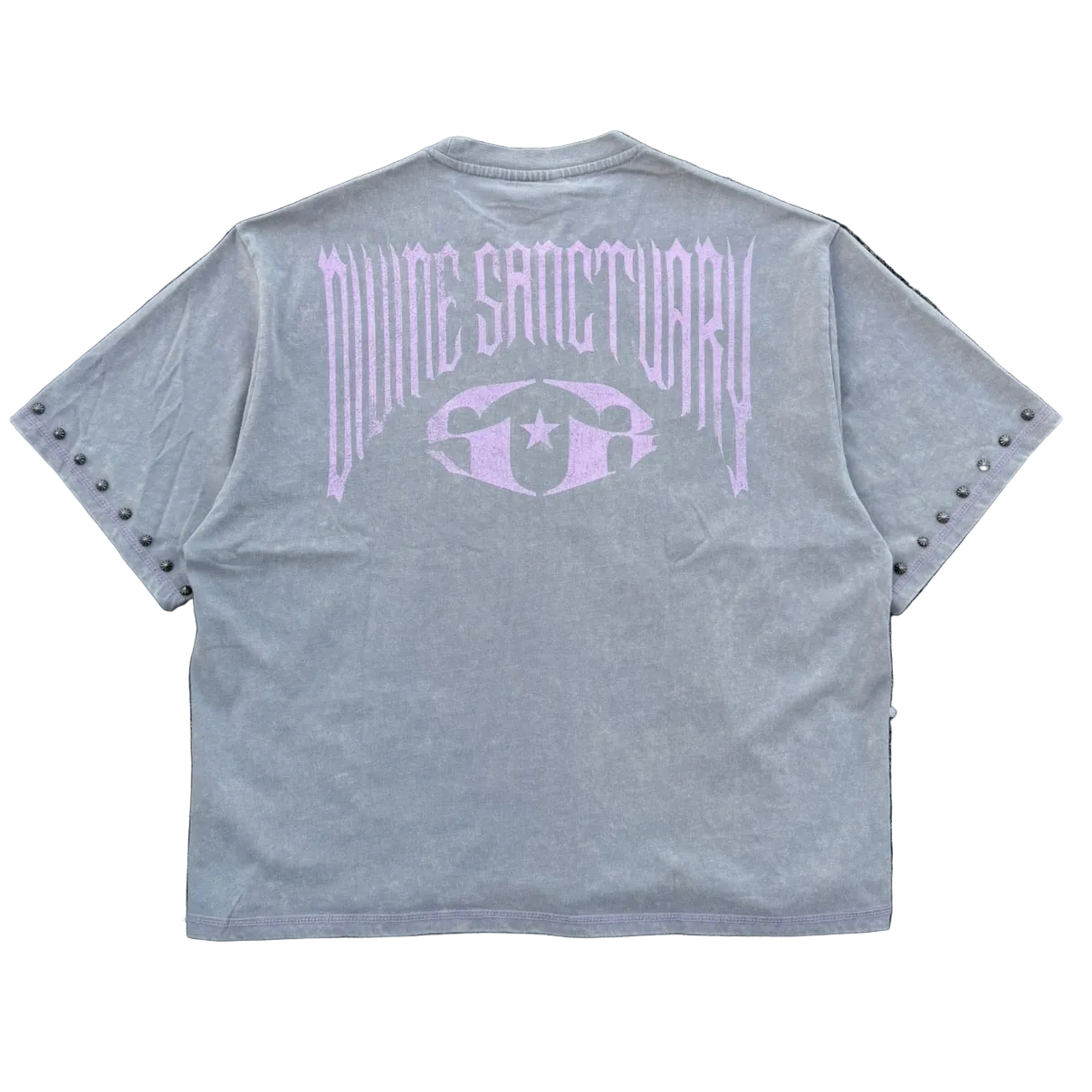 SMOKE RISE SANCTUARY TEE - GREY / PINK