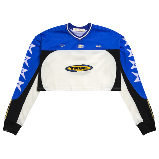 TRUE CROPPED LS SHIRT - BLUE