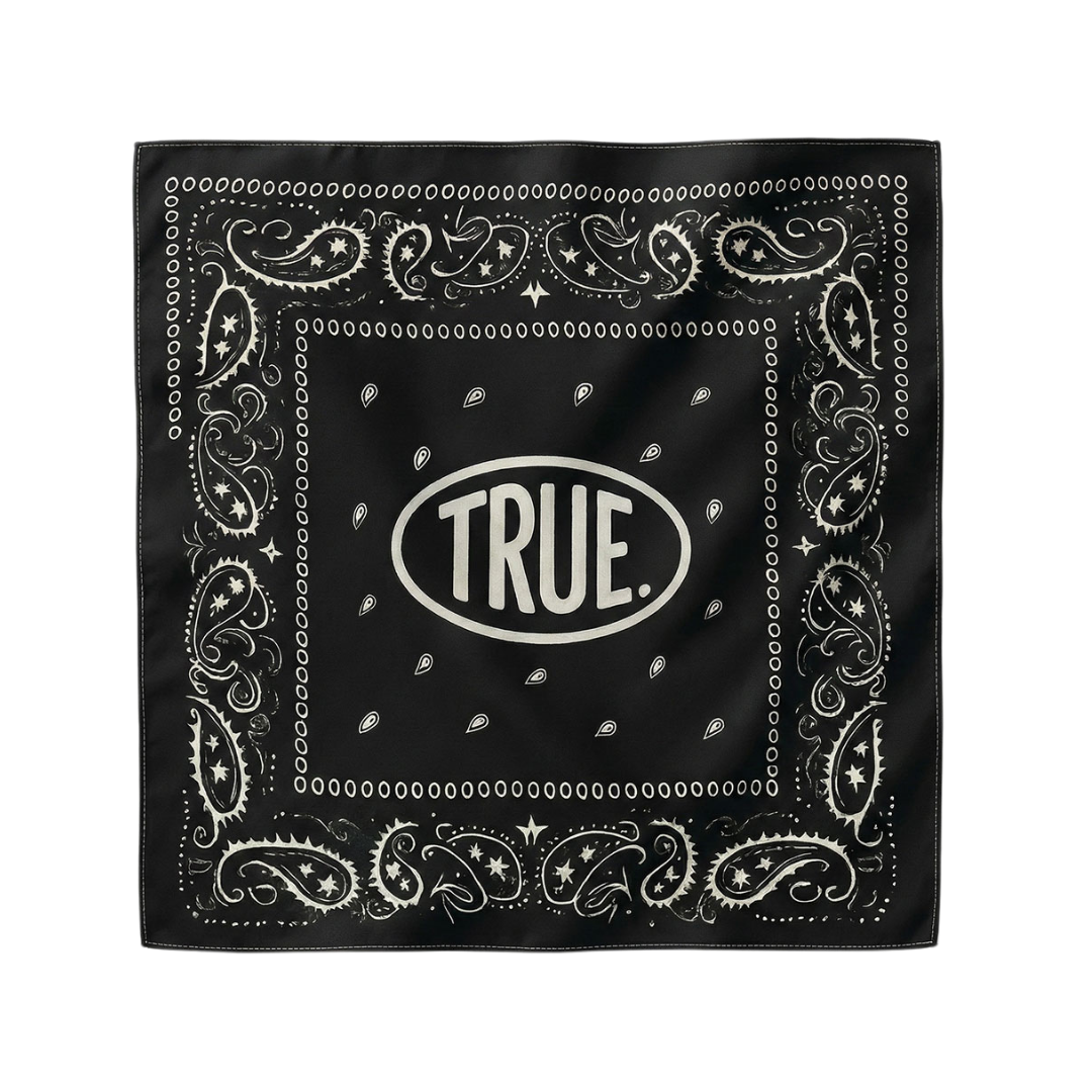 TRUE PAISLEY BANDANA - BLACK