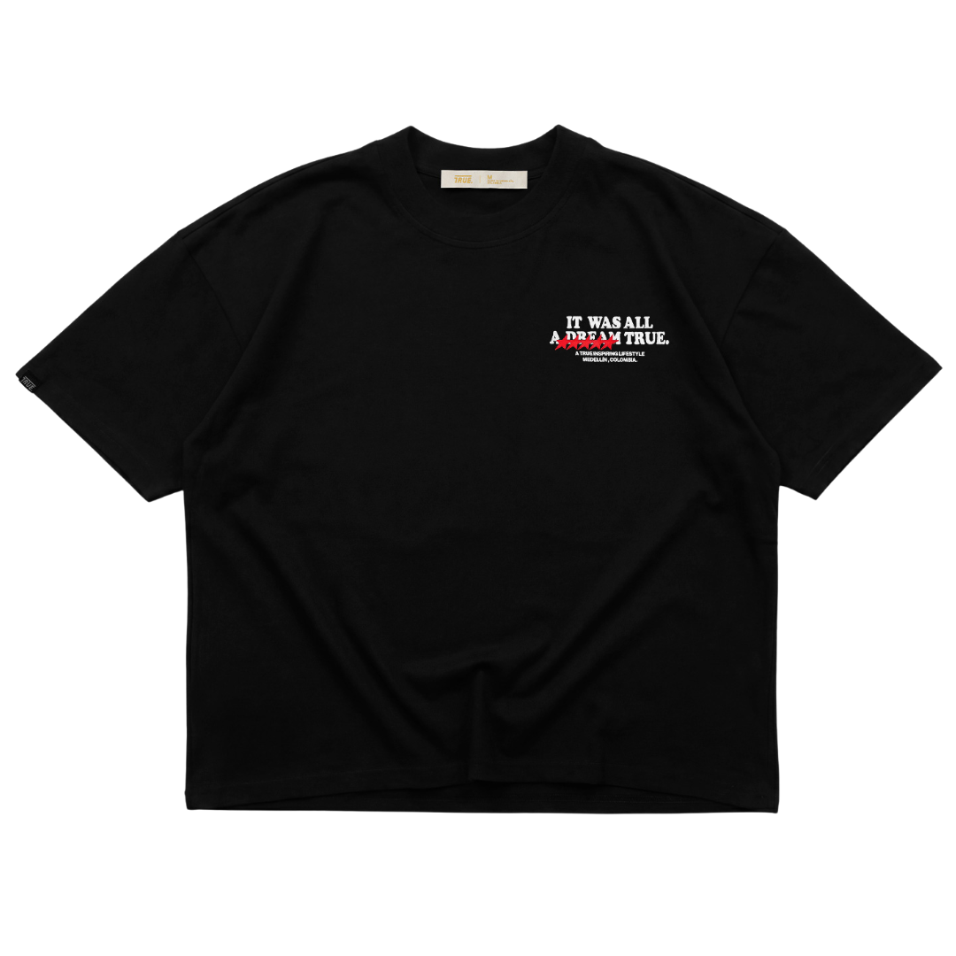 TRUE DREAMS BOXY TEE - BLACK