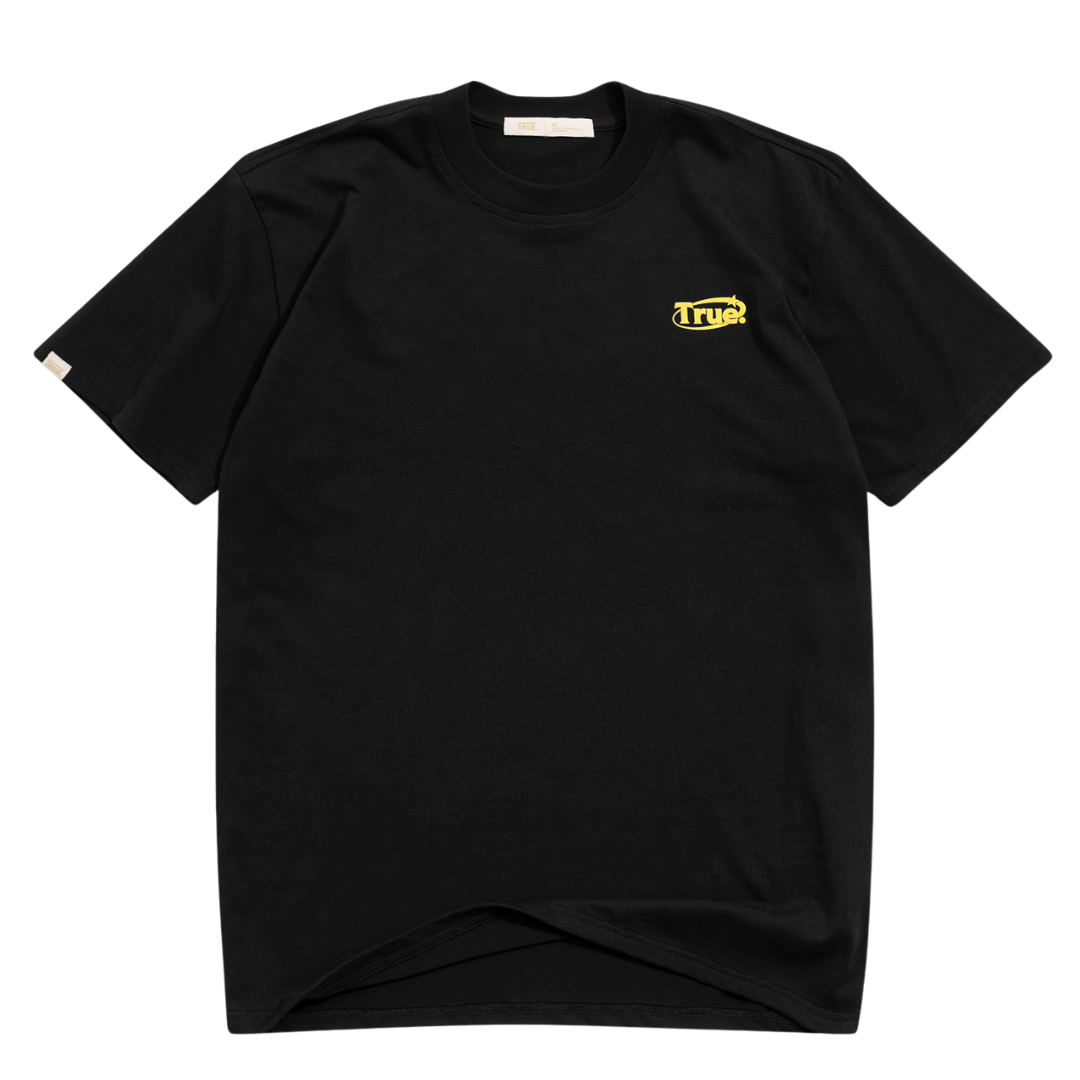 TRUE STAR TEE - BLACK/ YELLOW