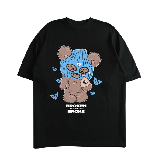 BROKEN BUT NEVER BROKE - BLACK TEE