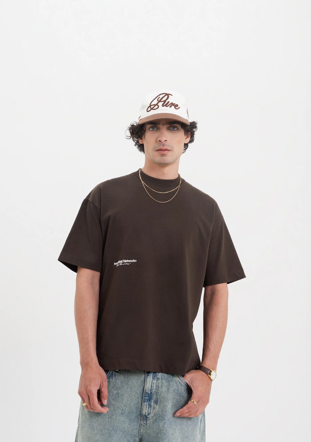 PURE ATL TEE - BROWN