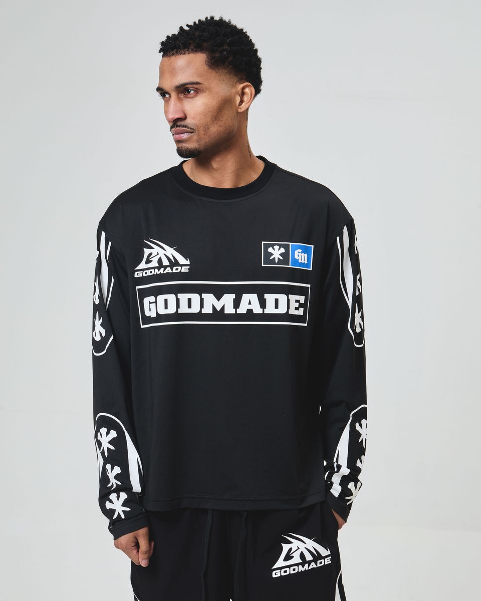 GODMADE LS MESH JERSEY - BLACK