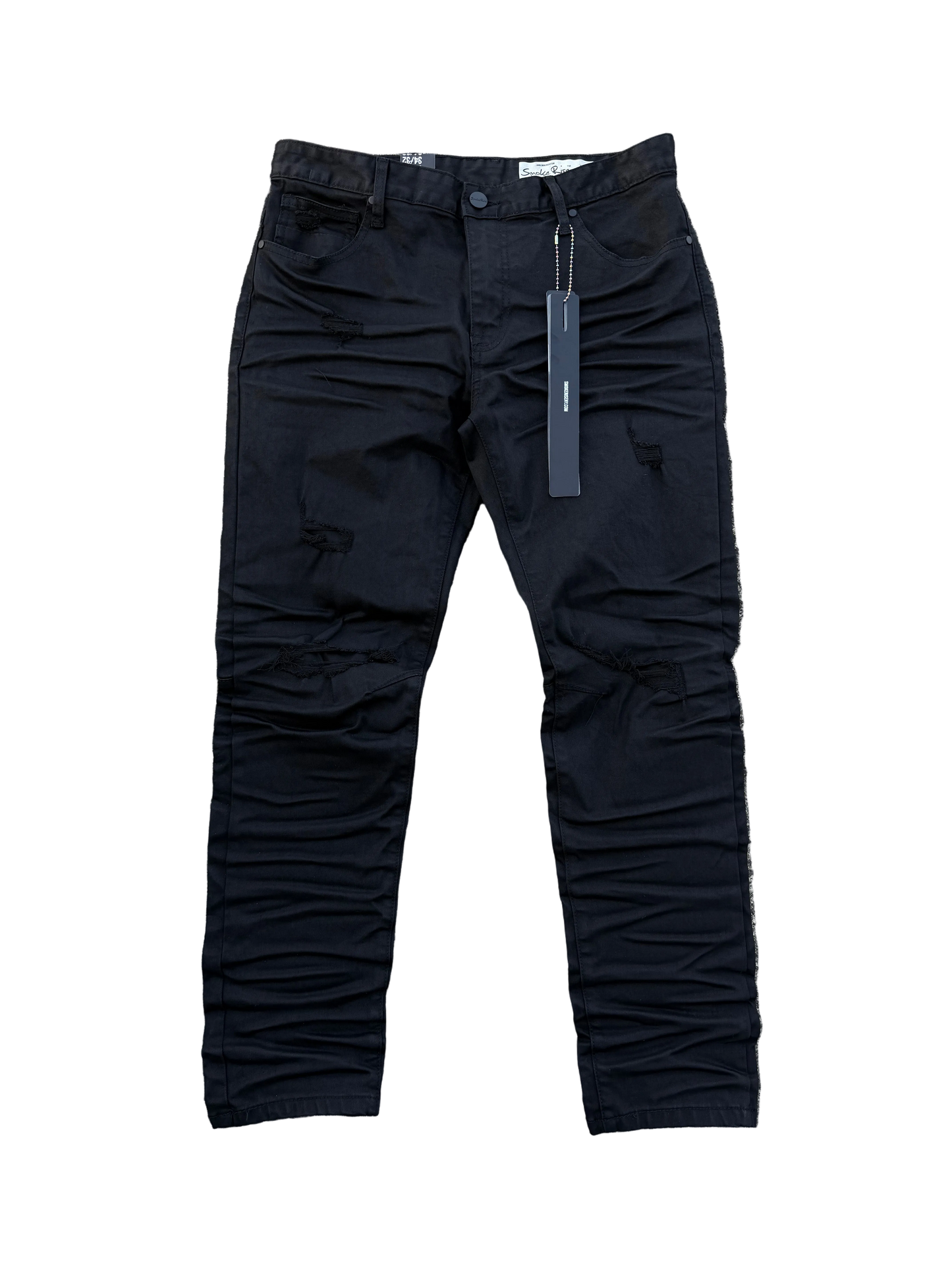 SMOKE RISE STACKED JEANS - BLACK